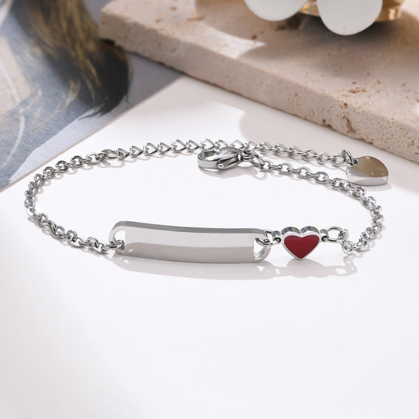 Women's Stainless Steel Bracelet Heart Titanium Steel